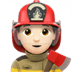 🧑🏻‍🚒 firefighter: light skin tone display on Apple